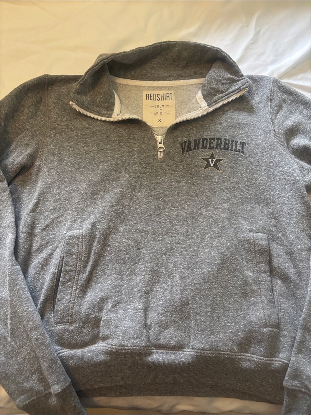 Vanderbilt Gray Quarter-Zip Sweatshirt - Redshirt